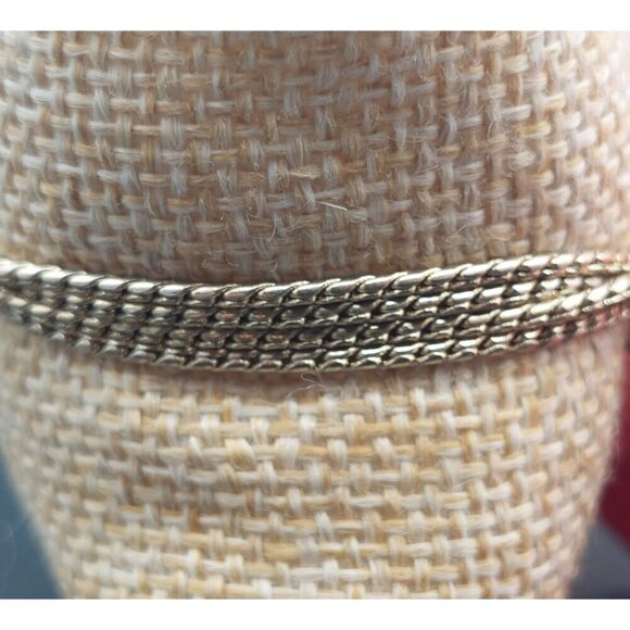 NAPIER Signed Gold Tone & Green Multi Strand Chain Slide Charm Bracelet 8" - Picture 6 of 8